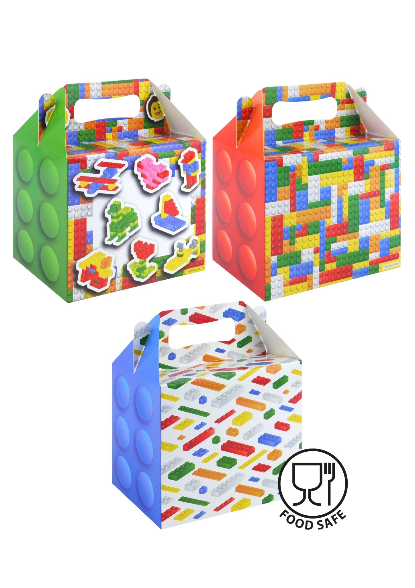 12 x Brickz Lunch Boxes (3 Assorted Designs) - Bulk Bargain