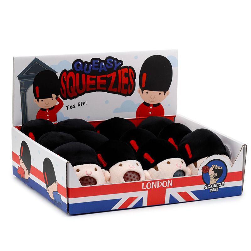 12 X London Guardsman Plush Squeezy Toy - Bulk Bargain