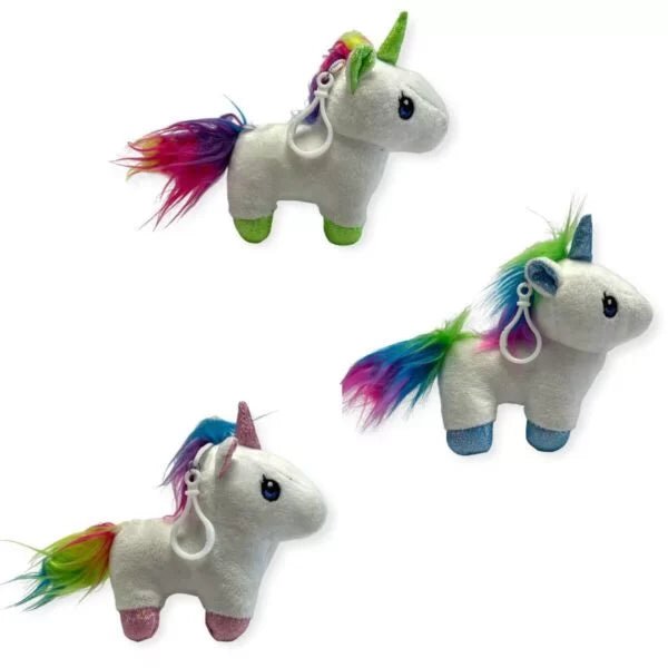 12 x Unicorn Plush Keychain 12CM - Bulk Bargain