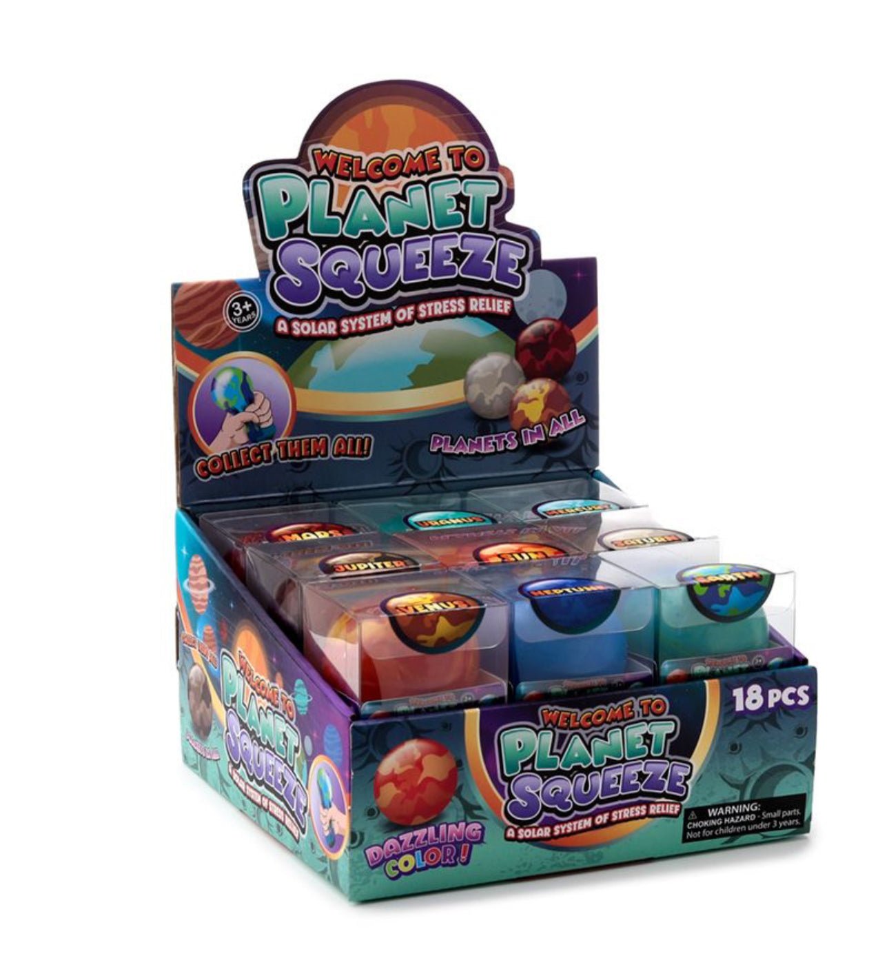 18 X Maltose Planet Squeeze Ball - Bulk Bargain