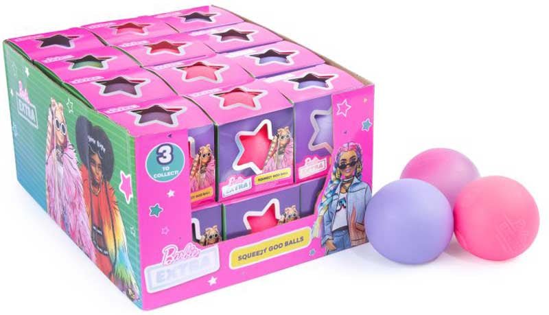 24 X Barbie Extra Squeeze GOO NEON - Glitter Balls ASSORTED - Bulk Bargain
