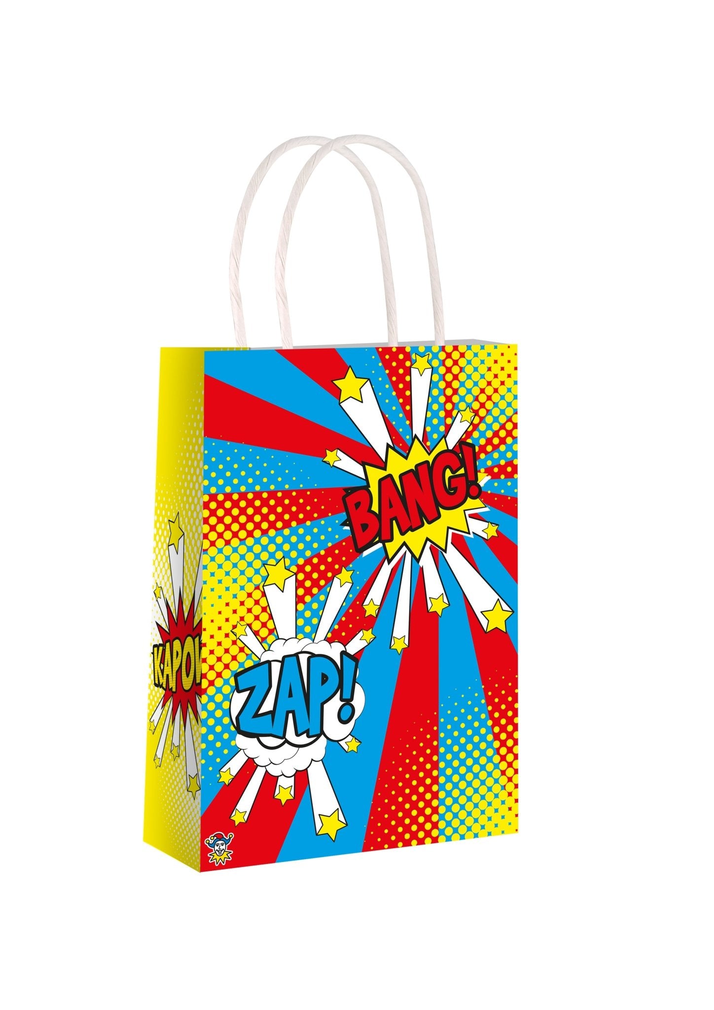 24 x Comic Impact Paper Party Bags with Handles - Bulk Bargain