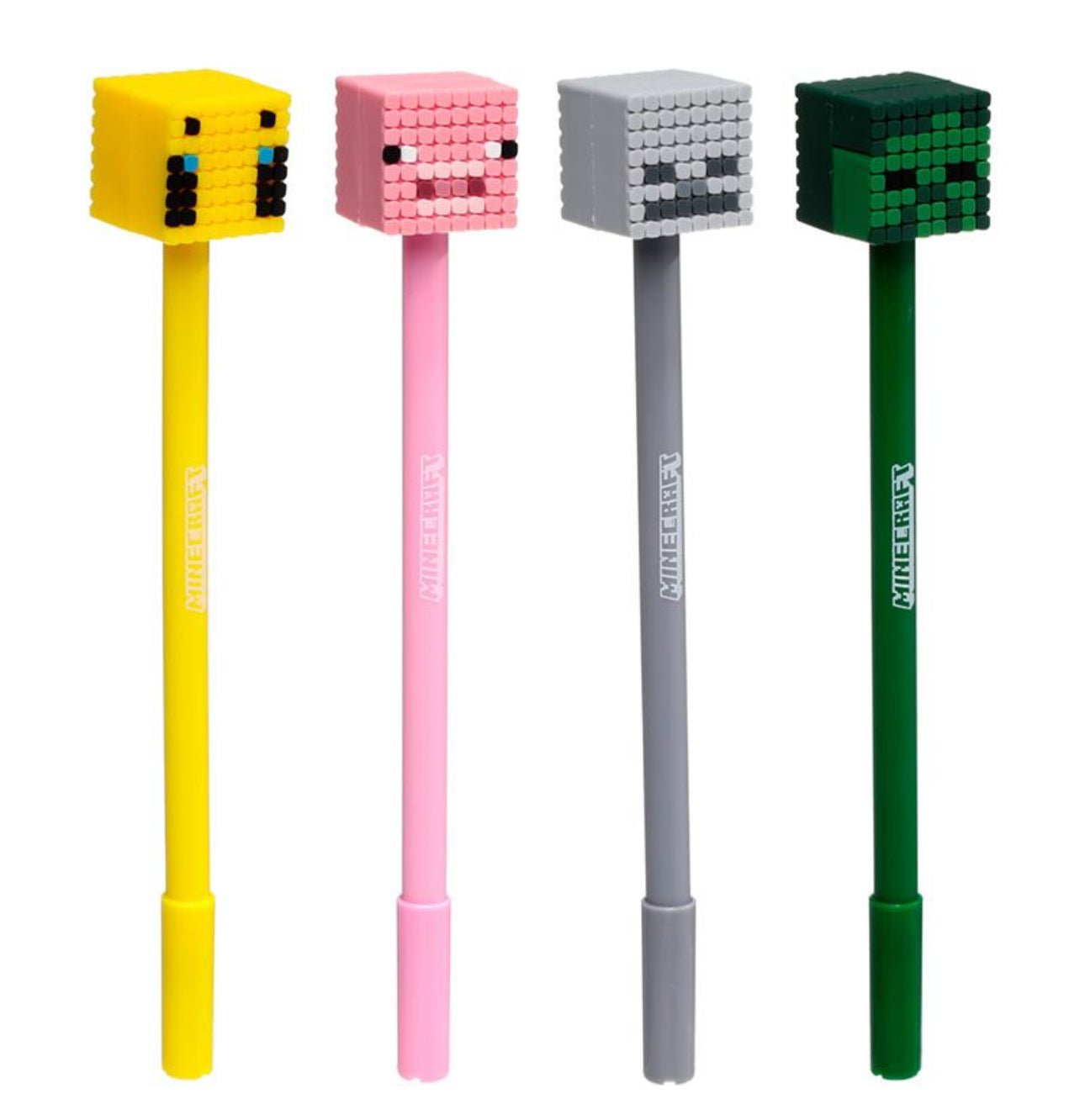 24 X MINECRAFT Topper Pen (Pig/Bee/Zombie/Skeleton) - Bulk Bargain