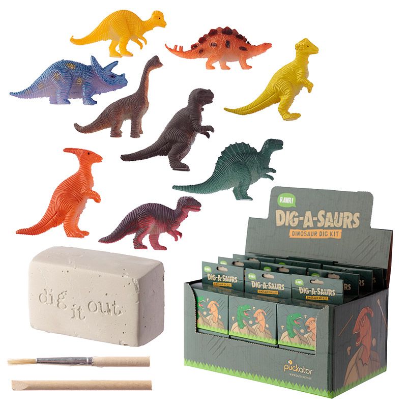 24 X Mini Dinosaur Dig-A-Saurs Dig it Out Kit - Bulk Bargain