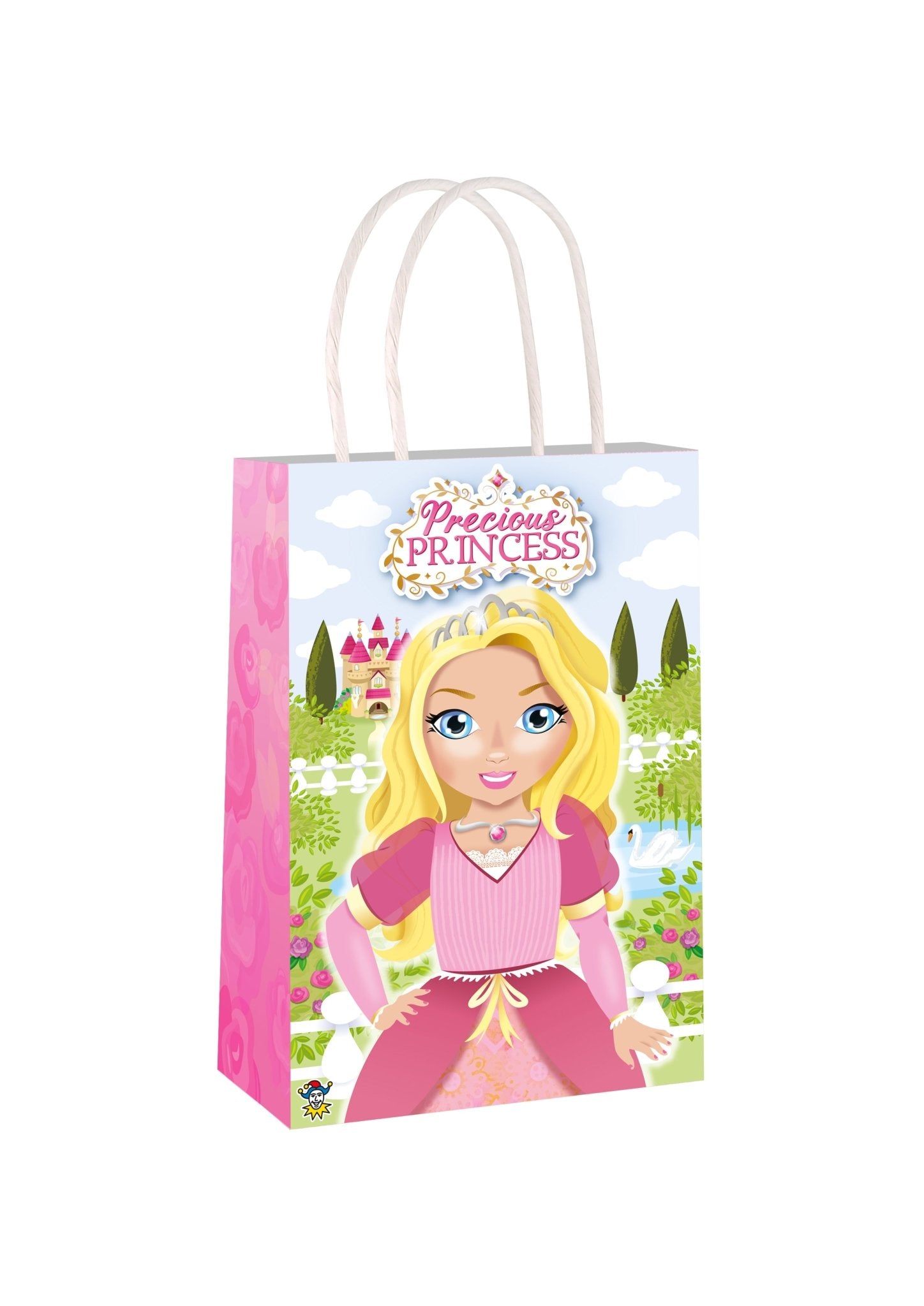 24 x Princess Paper Party Bag with Handles - Bulk Bargain