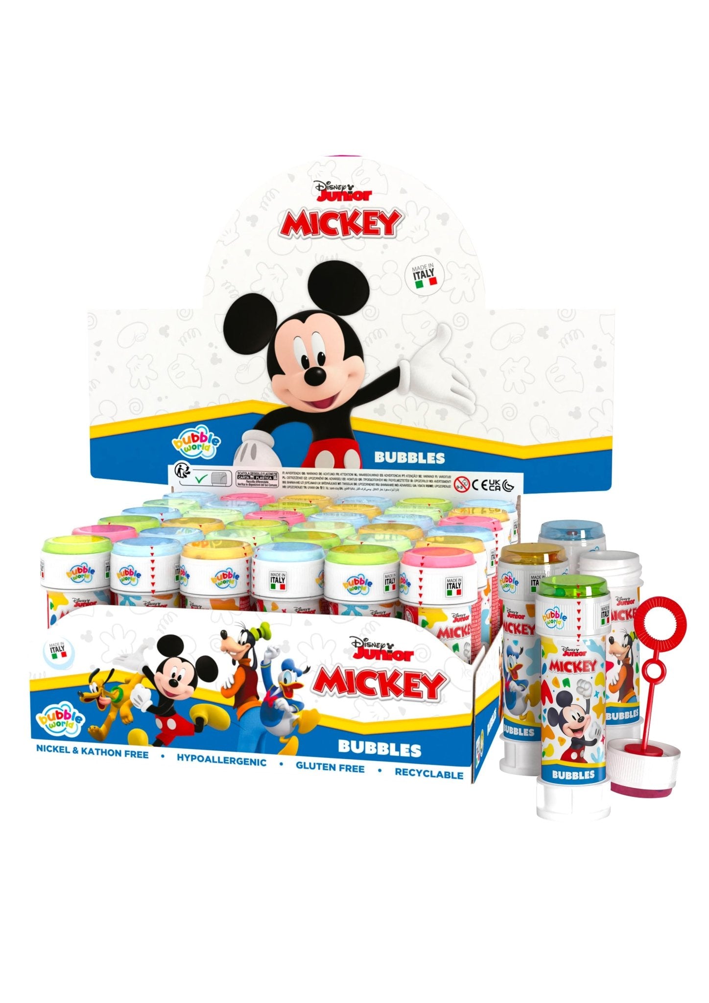 36 X Disney Mickey Mouse Bubble Tubes (60ml) - Bulk Bargain