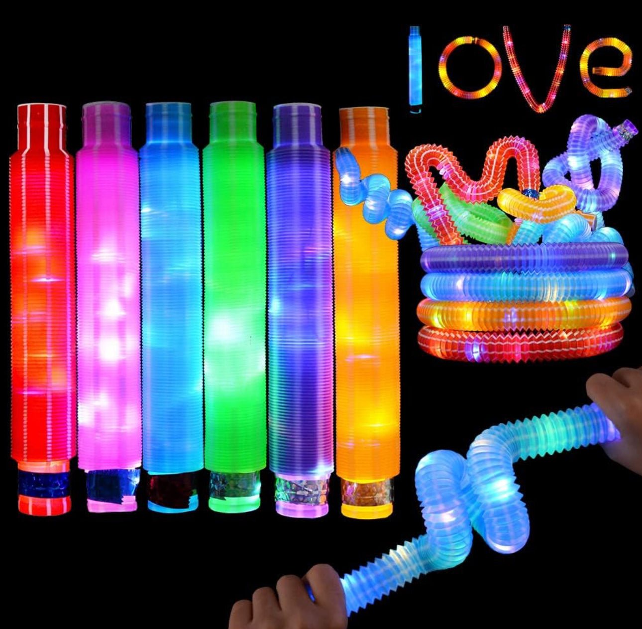 6 X Light Pop Tubes - Bulk Bargain